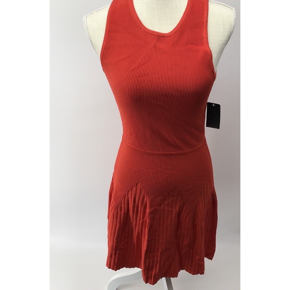 Rachel Rachel Roy Women's Dress Red‎ Size Small Ribbed Fit & Flare $139 #220 - Picture 1 of 9